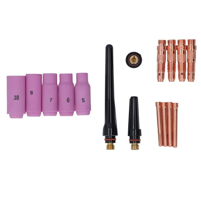 Consommables de Torche de Coupeur de Plasma, TIG Soudage Torche Accessoires Kit Exécution Robuste 16PCS pour le Remplacement