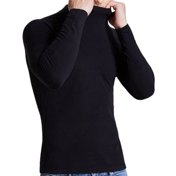 Sonducket Ropa de abrigo, suministros para hombres, camisa térmica, jerséis informales, multicolor, tamaño compacto, flexible al tacto, ropa de manga Ropa interior Negro Sonducket AP013704-04