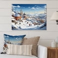 thumbnail image 2 of Designart "Carnival in the Winter Village V" Landscapes Metal Wall Art Prints, 2 of 5