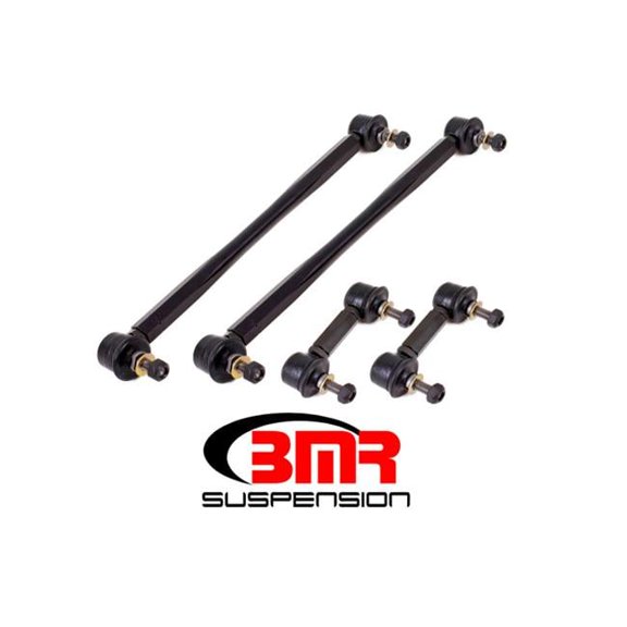 BMR 10-11 5th Gen Camaro Front and Rear Sway Bar End Link Kit - Black - ELK004