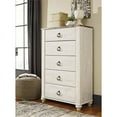 thumbnail image 7 of Ashley Furniture Willowton Wood 5 Drawer Chest in White Finish, 7 of 7