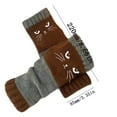 thumbnail image 2 of DAMAI Cat Embroidery Splicing Knitted Gloves Warm Gloves Fashion Leaky Finger Casual Women's Glove, 2 of 4