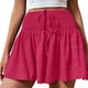 thumbnail image 1 of Pantalones Cortos de para Mujer, de Cintura Alta, con Pierna , Cómodos y Elásticos para Playa y Verano. Rosa Roja M, 1 of 6