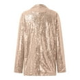 thumbnail image 5 of Wdgfv Women's Sequin Jackets Open Front Blazer Jacket Casual Long Sleeve Sparkly Cardigan Coat with Pocket, 5 of 5