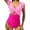 Pink, variant on Swimming Women Swimwears Swimsuit for Women Ruffle Cutout Bathing Suit V Neck Wrap Design Beachwear White L