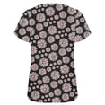 thumbnail image 5 of Fiudx Ofertas Flash Del Día Solo En Línea Moda Mujer Verano Casual Tops Cuello Alto Estampado Manga Corta -, 5 of 5