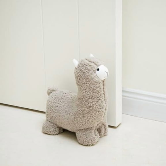 Cute Door Stopper Decorative Door Stops for Home and Office, Alpaca Weighted Interior Doorstop Fabric Stuffed Animal Door Stopper Floor Decorative