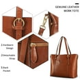 thumbnail image 4 of Bolso Kattee de piel auténtica vintage de gran capacidad, 4 of 9