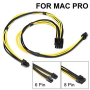 Famure Cable|For Mac Pro Video Card Graphics 18AWG Dual Mini 6 Pin to 8 Male PCI-E Power Cord