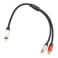 thumbnail image 1 of 1RCA To 2RCA Cable, Wearable Stereo Y Splitter Cord Stable Transmission  For DVD For Subwoofer For TV, 1 of 8