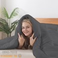 thumbnail image 5 of FLUFFAURORA Grey All-Season Down Alternative Comforter, Box Stitched Down Alternative comforter for all age groups，Queen size，88×92inch, 5 of 6