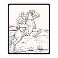 thumbnail image 1 of RYLABLUE Cowboy Blanket Fleece Throw Blanket for Sofa or Bed 58x80 inches, 1 of 3