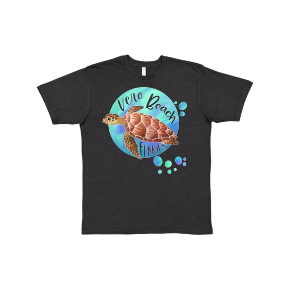 Inktastic Vero Beach, Florida Swimming Sea Turtle with Bubbles T-Shirt