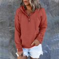 thumbnail image 2 of NMMUED Hoodies for Women, Womens Hoodies Pullover, Hooded Sweatshirts for Women, Comfort Hoodie, Casual Button Down Sweatshirt, Orange XL, 2 of 4