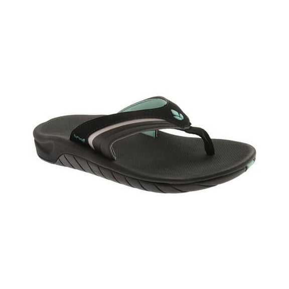 Women's Reef Slap 3 Black/Black/Aqua 5 M