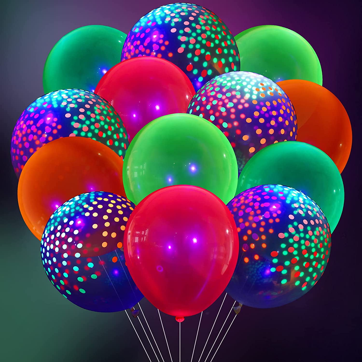 blacklight reactive balloons