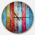 thumbnail image 1 of DesignArt Vintage Wooden Pattern Large Wall Clock, 1 of 2