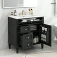thumbnail image 3 of 30'' Bathroom Vanity with Top Sink, Modern Bathroom Storage Cabinet with 2 Drawers and a Tip-out Drawer,, 3 of 9