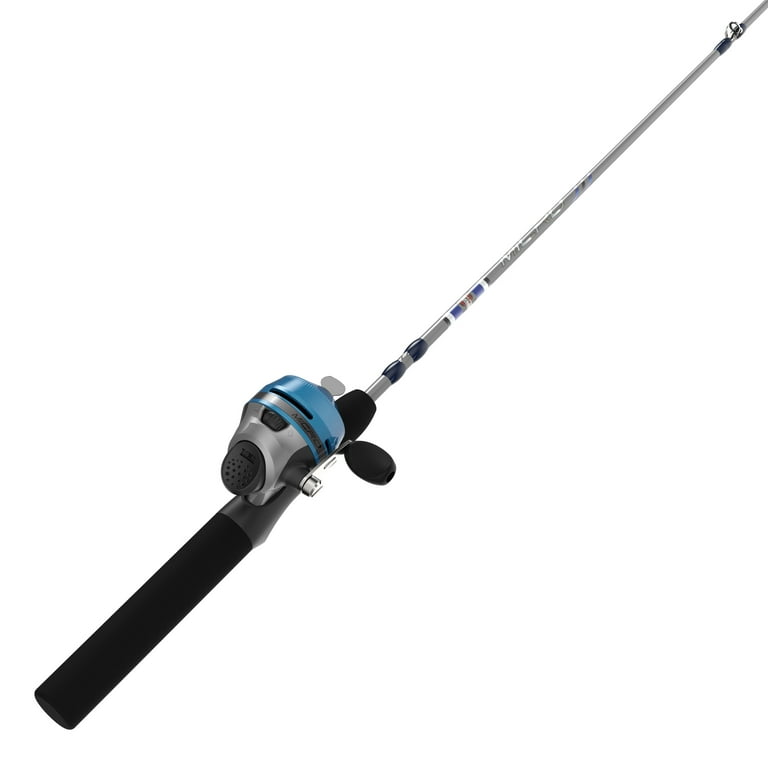 Zebco Micro Spincast Reel and Fishing Rod Combo, 4-Foot 6-inch 2-Piece  Z-Glass Fishing Pole with EVA Handle, Size 10 Reel, QuickSet Anti-Reverse