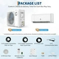 thumbnail image 4 of Gaomon 11,500 BTU Mini Split AC & Heat Pump, White, 115V, Up to 750 Sq Ft, WiFi Smart Control, 4 of 8