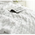 thumbnail image 4 of Nanshing Allea Plush Throw Blanket, White, 50" x 60", 4 of 7