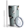 thumbnail image 2 of 30oz Black Corgi Tumblers Stainless Steel Tumbler with Lid and Straw,Vacuum Insulated Double Wall Travel Tumbler Cups Mug with Cleaning Brush for Coffee,Tea, 2 of 7