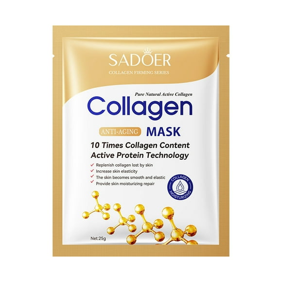 Collagen Anti-Aging Mask, Glow Mask, Glow Serum Firms Lifts Hydrates, Collagen Facial Mask (4PCS)