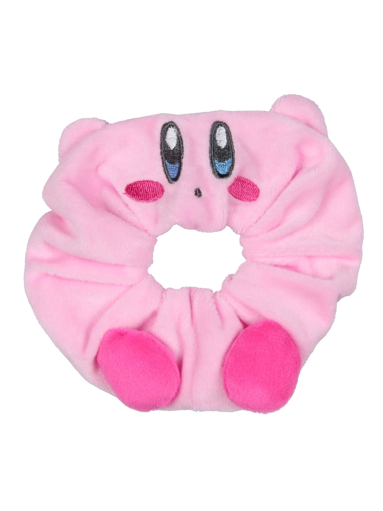 Kirby Video Game 3D Character Scrunchie Set Hair Ties Hair Accessories For All Hair Types 3 Piece Set | Pain-Free Removal For Braids Ponytails