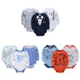 thumbnail image 3 of URMAGIC 3PCS Baby Boys and Girls Summer Long Sleeve One-Piece Romper Cute Cartoon Jumpsuit Outfits, 3 of 4
