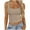 Khaki, variant on Wo-Fusoul Women's Spring Summer Solid Color Round Neck Sleeveless Camisole, Casual Fashion Daily Wear