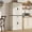 White Upgraded, variant on 72" Tall Farmhouse Kitchen Pantry Cabinet w/1 Drawer & 4 Roomy Storage Shelves, Versatile Wood Storage Cabinet with 4 Barn Door & Adjustable Shelves & for Dining Room Bathroom Utility Room