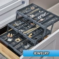 thumbnail image 6 of Smart Drawer Organizer, 3-Tier Desk Drawer Organizer for Desk Storage, Jewelry, Kitchen Silverware, 6 of 7