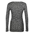 thumbnail image 5 of 2026 Long Sleeve Leopard Shirts for Women Crew Neck Tops for Everyday Wear, XL, 5 of 6
