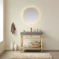 thumbnail image 3 of Funes 36" Single Sink Bathroom Vanity in Brushed Gold Frame Gray Top w/ Mirror, 3 of 8