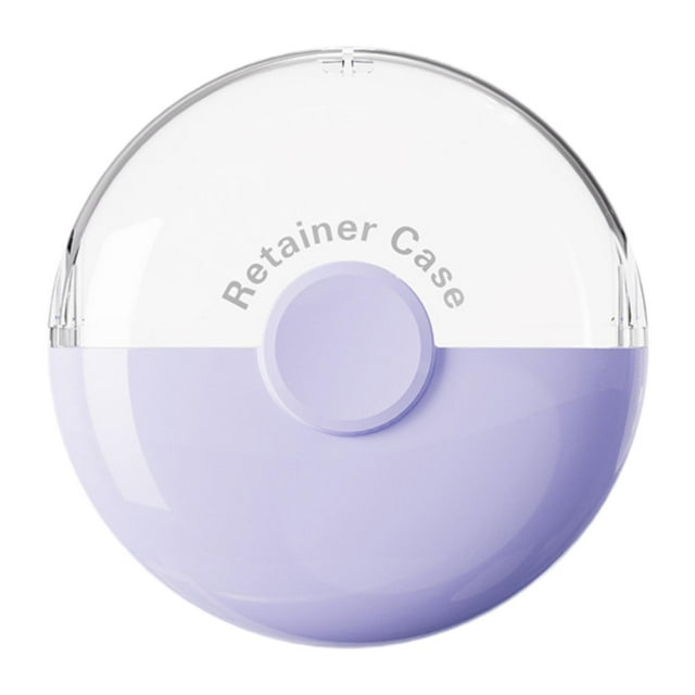 Esquirla Denture Case Small Container Retainer Travel Case for Office Household Women Purple