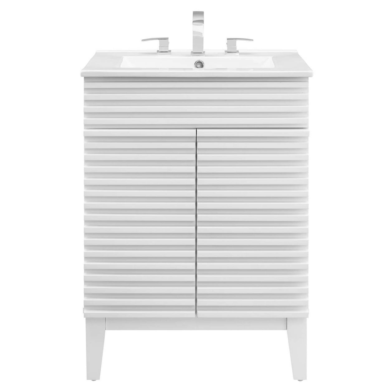 Render Bathroom Vanity White White