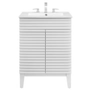 Render Bathroom Vanity White White
