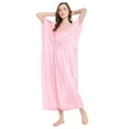 thumbnail image 2 of Gypsie Blu Satin Silk Kaftan for Women Sleepwear Maxi Dress Adjustable Nightgown Plus Size Kimono Sleeve Ladies Caftan Online, 2 of 7