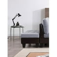 thumbnail image 3 of Nathaniel Home Contemporary L-Shaped Faux Leather Living Room Set, Black/Gray, 3 of 11