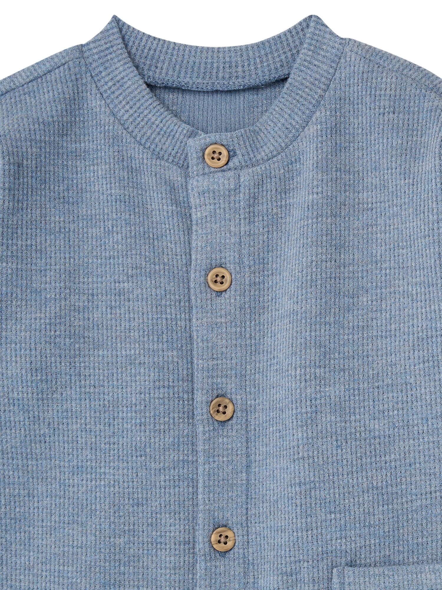 Modern Moments by Gerber Baby Boy Long Sleeve and Leg Hacci Romper, Sizes 0/3 Months - 24 Months