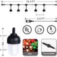 thumbnail image 2 of ERDS-Star String Lights 22FT with 10 Shatterproof Bulb Outdoor String Lights for Patio Garden Party Lighting & Decoration, 2 of 4