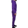 thumbnail image 4 of Riflessi Men's Athletic Sports Casual 2 Piece Solid Color Tracksuit Hoodie Jogger Pants Sweatsuit Set (Purple, L), 4 of 4