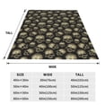 thumbnail image 3 of Balery funny Retro Skull Manta de Felpa Suave y Acogedora – Cobija de Franela Aterciopelada para Cama, Lavable y Cálida para Sofá, Mascotas, Transpirable-80"x60", 3 of 7