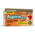 thumbnail image 1 of Tabletas masticables GoodSense Aspirin 81 mg para aliviar el dolor, 1 of 7