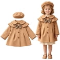 thumbnail image 6 of mgoYE Baby Coats Fall Winter Kid Baby Girl Button Jacket Clothes Baby Outwear Clothes with Beret 12-18 Months, 6 of 9