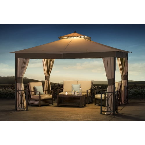 Sunjoy Belcourt 12 Ft. W x 10 Ft. D Metal Permanent Gazebo by Overstock