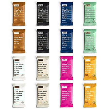 (24 Pack) RX Bar Real Food Protein Bars 8 Flavors Variety Pack, 3 (Best Rx Bar Flavor)