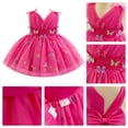 thumbnail image 3 of OBEEII Princess Tulle Dress for Girl Layered Ruffle Tutu Dress Cute 3D Butterflied First Birthday Party Gowns Flower Girl Wedding Dress Communion, 3 of 9