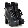 thumbnail image 3 of Mostsola Lace up Boots for Women Sexy Dressy Lace Ankle Strap Platform Heels Heeled Ankle Boots, 3 of 8