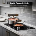 thumbnail image 2 of Sunmaki 2 Burner Electric Cooktop 1800W Portable Electric Stove with 11 Power Levels, Knob Control, 12 inch, 2 of 13